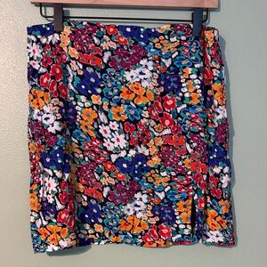 Lost + Wander Vibrant Floral Mini Skirt